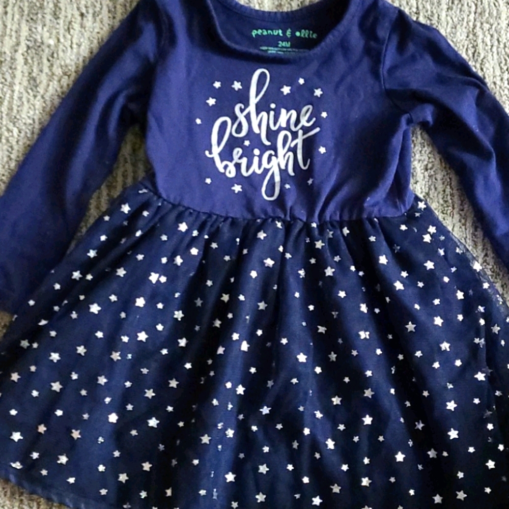 Girl blue star dress
